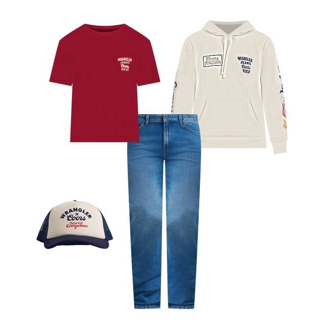 Wrangler x Coors Logo T-Shirt in Banquet Red