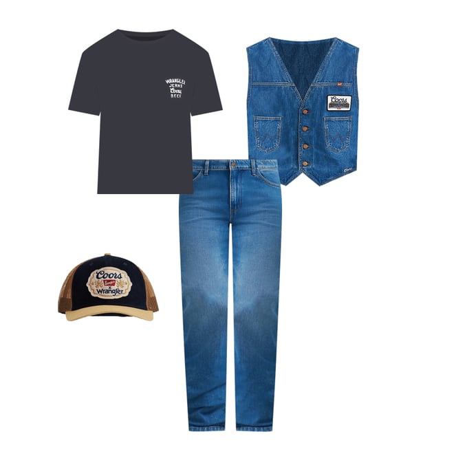 Wrangler x Coors Logo T-Shirt in Black