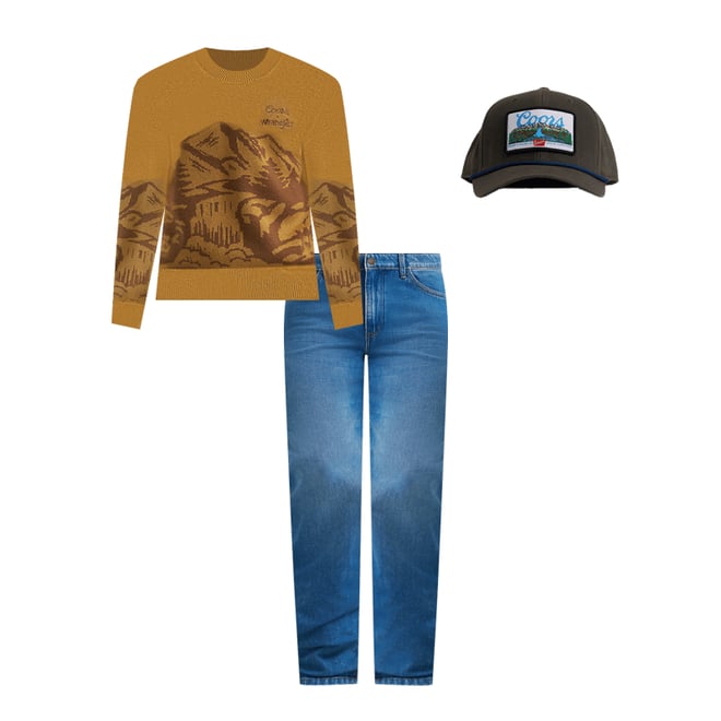 Wrangler x Coors 13MWZ Cowboy Cut Jean in Golden Blue