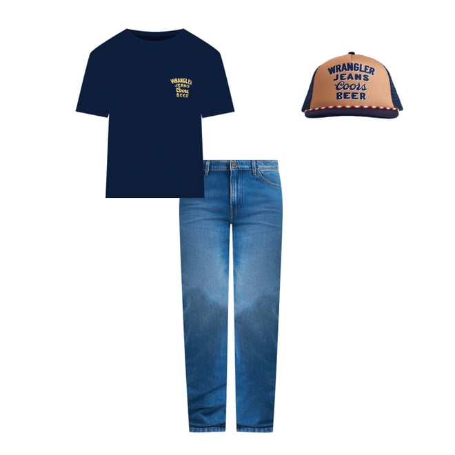 Wrangler x Coors Logo T-Shirt in Navy
