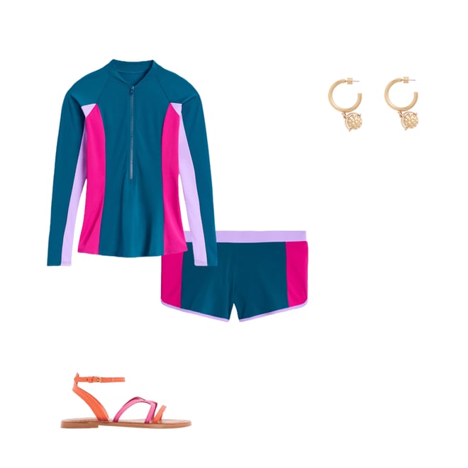 3rd bundle featuring 3 items which compliment Casual Flat Sandal-Pink Peony/Gladioli Orange