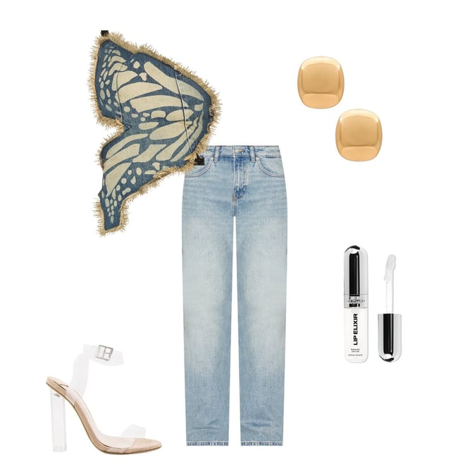 tomoworks　REVOLVE Amanda Uprichard Short Sleeve Kya Top in Cornsilk | REVOLVE