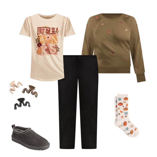 Plus Size Embroidered Falling Leaves Relaxed Fit Sweatshirt