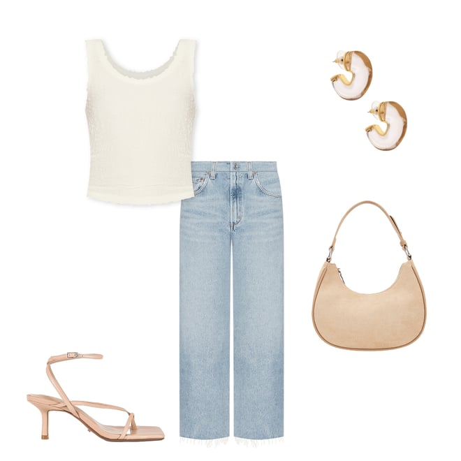 1st bundle featuring 4 items which compliment Low Curve Fray Jeans