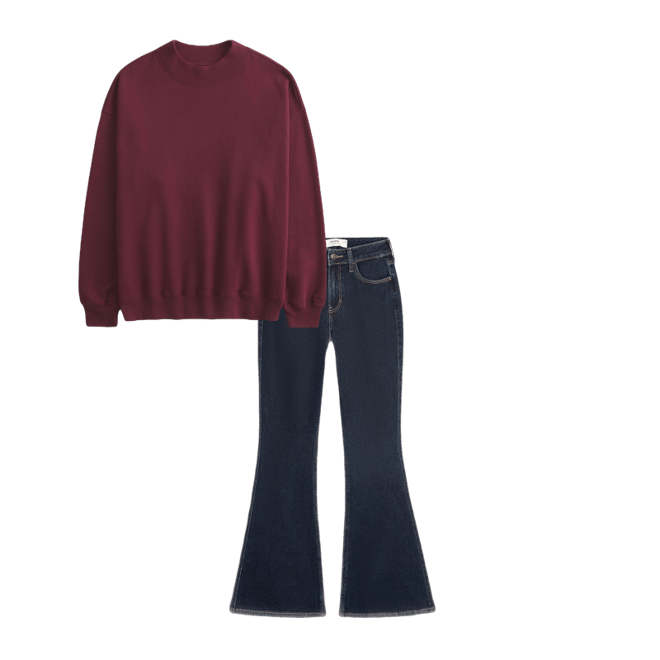 High-Rise Dark Wash Flare Jeans