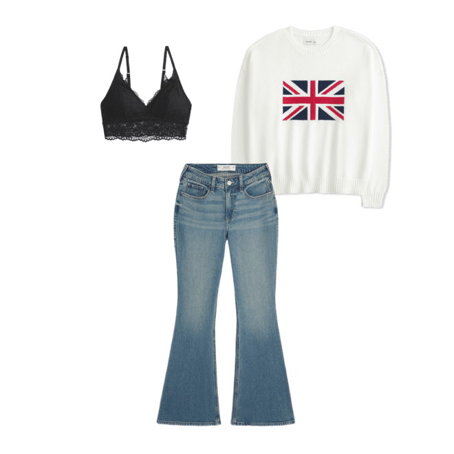 Curvy High-Rise Medium Wash Flare Jeans