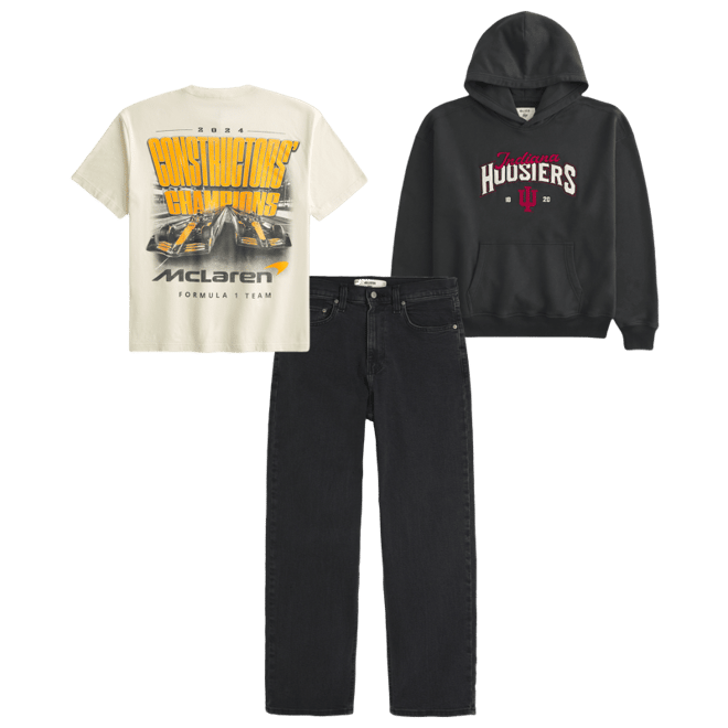 Boxy Indiana University Hoosiers Graphic Hoodie
