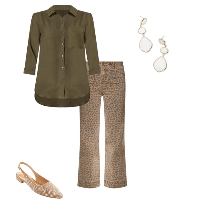  Cato Fashions | Cato Leopard Print Twill Pants