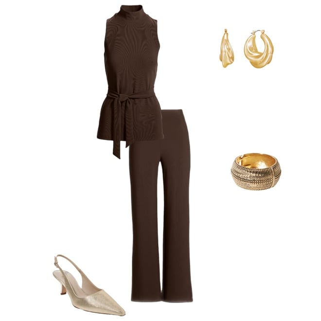 Beyond Travel High Rise Palazzo Pant Coffee Bean