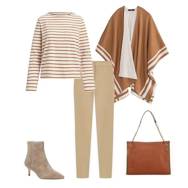 sahara✦RALPH LAUREN✦ MA−1 Lauren Ralph Lauren Jet Setter Reversible Ruana | Dillard's