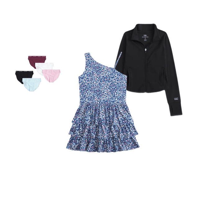 ypb asymmetrical ruffle mini dress
