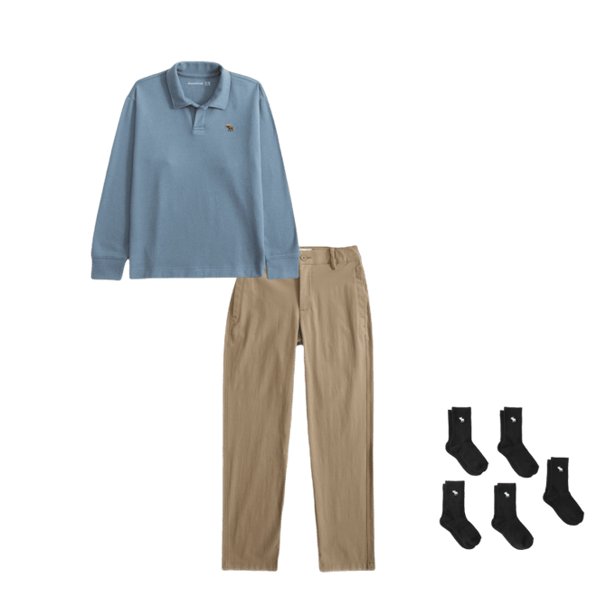 cozy long-sleeve signature icon johnny collar polo