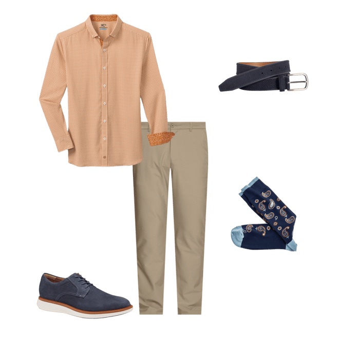 Men's XC4® Performance Flat-Front Pants in Khaki Johnston Murphy