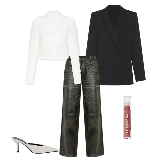 パンツ JADED LONDON Black Colossus Trousers W28 Shop Ash Faux Leather Colossus Trousers | Jaded London