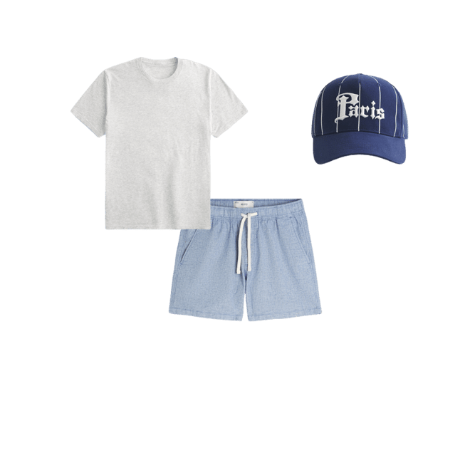 Mid-Thigh Linen-Blend Shorts