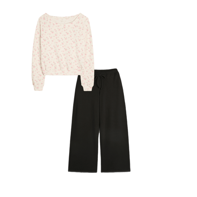 Gilly Hicks Waffle Off-the-Shoulder Top