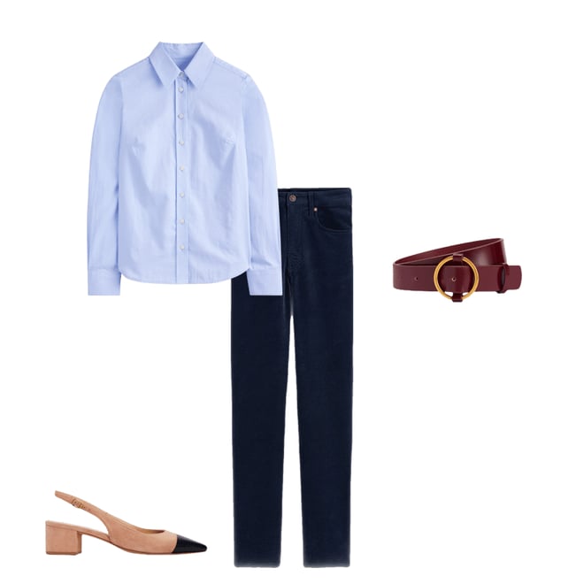 2nd bundle featuring 3 items which compliment Sienna Cotton Shirt-Blue Oxford