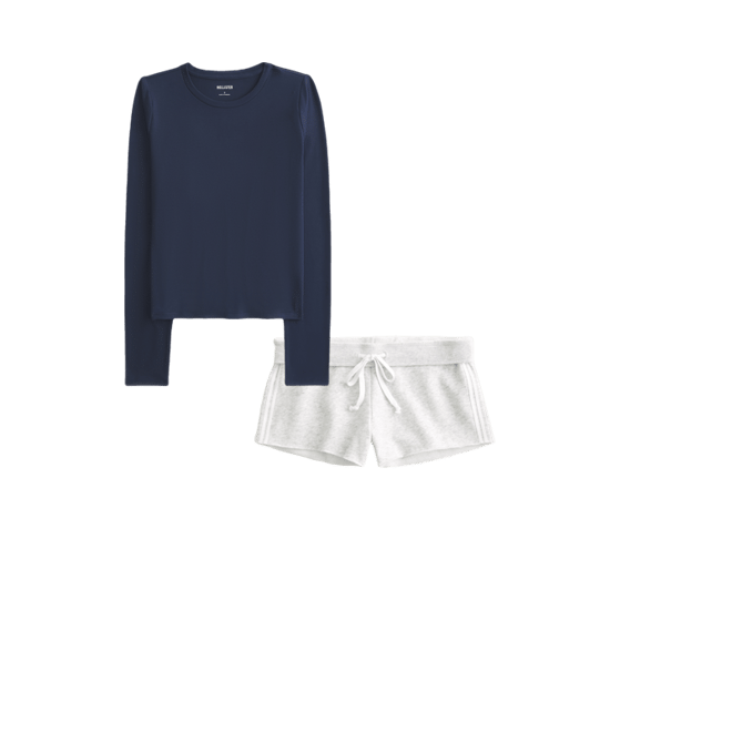 Seamless Fabric Long-Sleeve Crew Top
