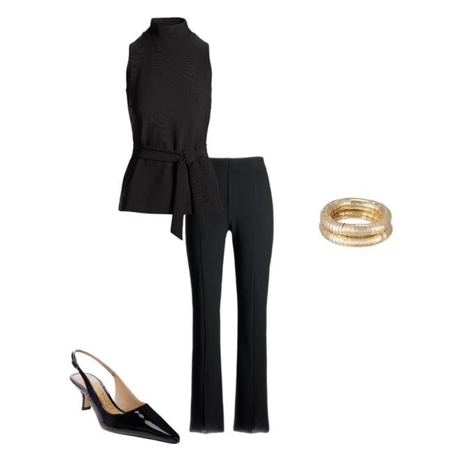 Beyond Travel High Rise Slit Front Pant Jet Black