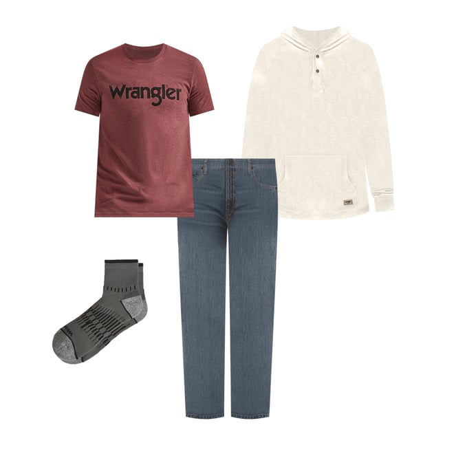 Men's Lightweight Hooded Pullover in Ecru