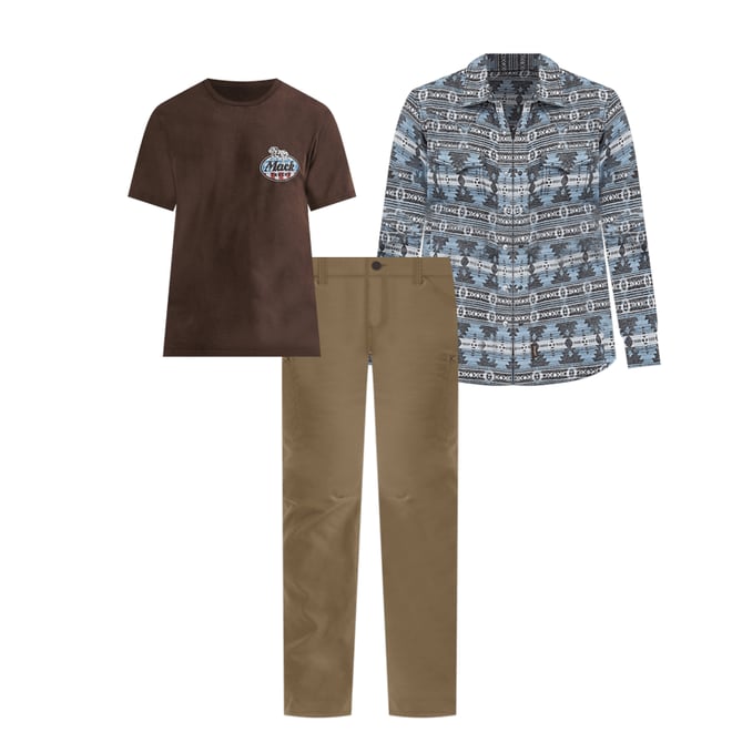 Men's Wrangler Retro® Premium Jacquard Snap Shirt Jacket in Baby Blue