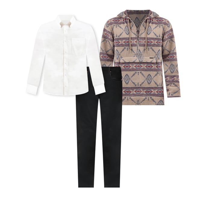 Wrangler® George Strait™ Button Down Shirt in Vanilla