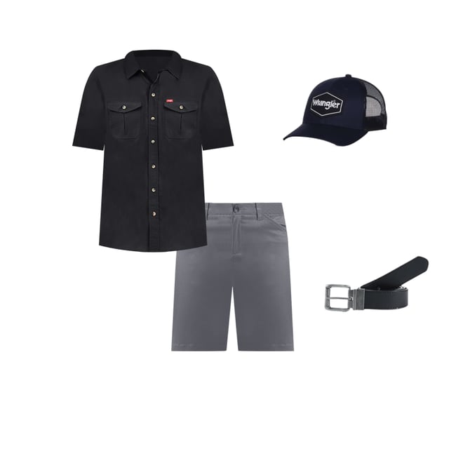Men's Relaxed Stretch Poplin Shirt in Caviar