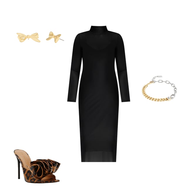 美品！My shawty vivienne sheer sleeve dress My shawty（ﾏｲｼｬｳﾃｨｰ）の「vivienne sheer sleeve dress（ドレス