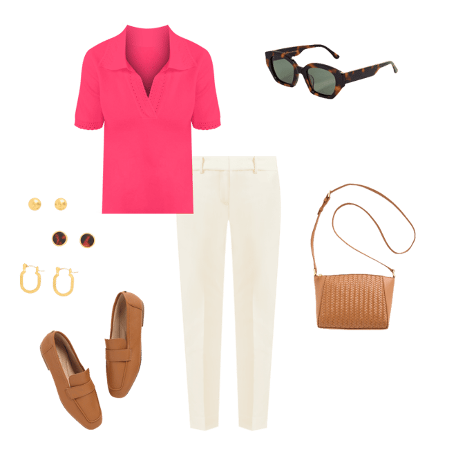 トップス 4 7 13 cham トップス 4 7 13 cham Scallop Trim Short Sleeve Polo | Talbots