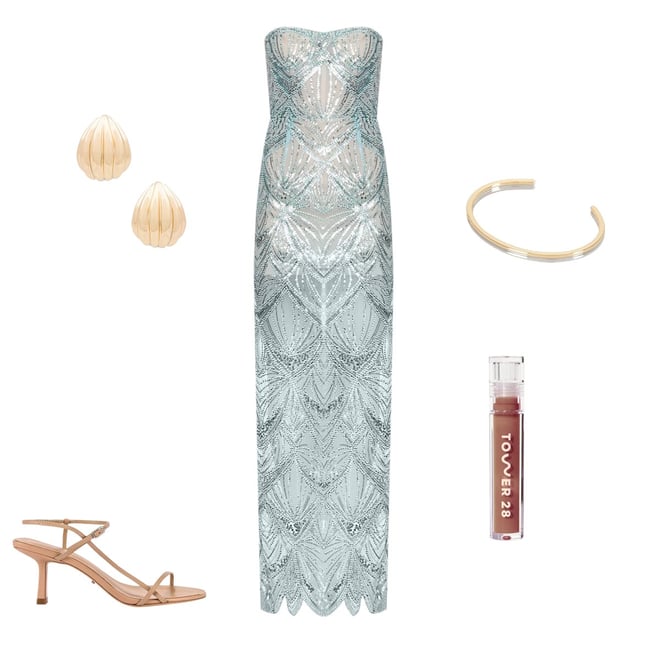 knee length dresses for ladies Bronx and Banco Giselle Maxi Dress in Blush Size S