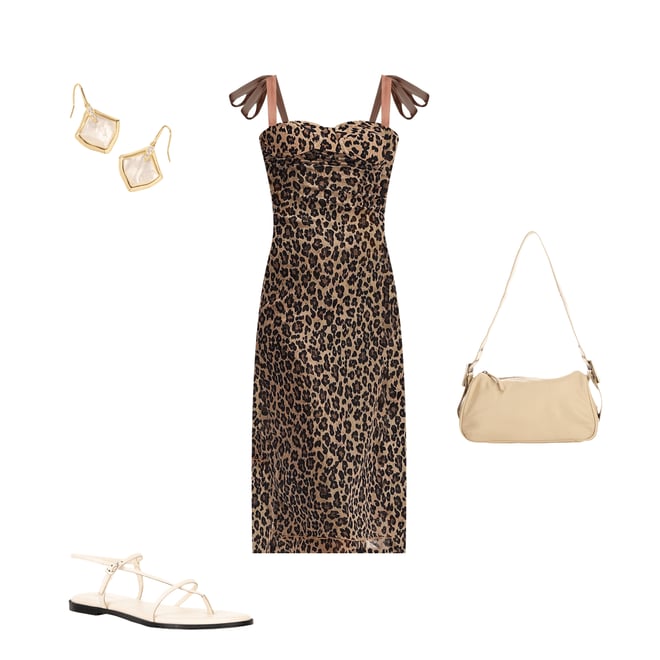 Free People Printed Got Glam Leopard Print Mesh Sleeveless