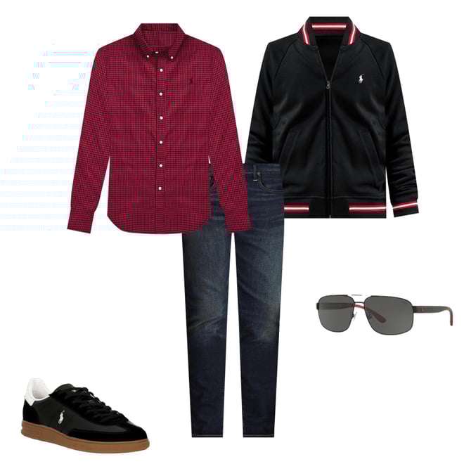 Polo Ralph Lauren Classic-Fit Plaid Twill Mini-Check Long
