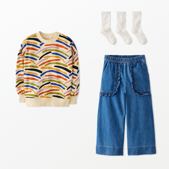 Denim Wide Leg Pants | Hanna Andersson