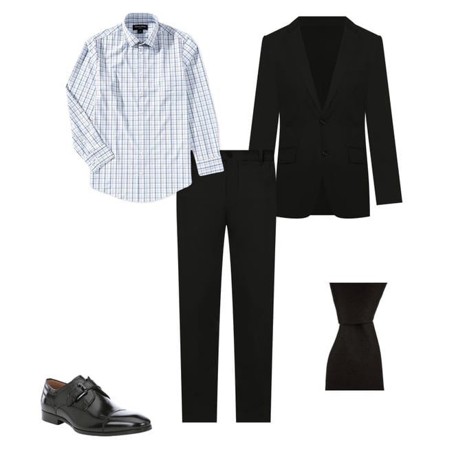 Perry Ellis Slim-Fit Performance Stretch Dobby Louis Suit