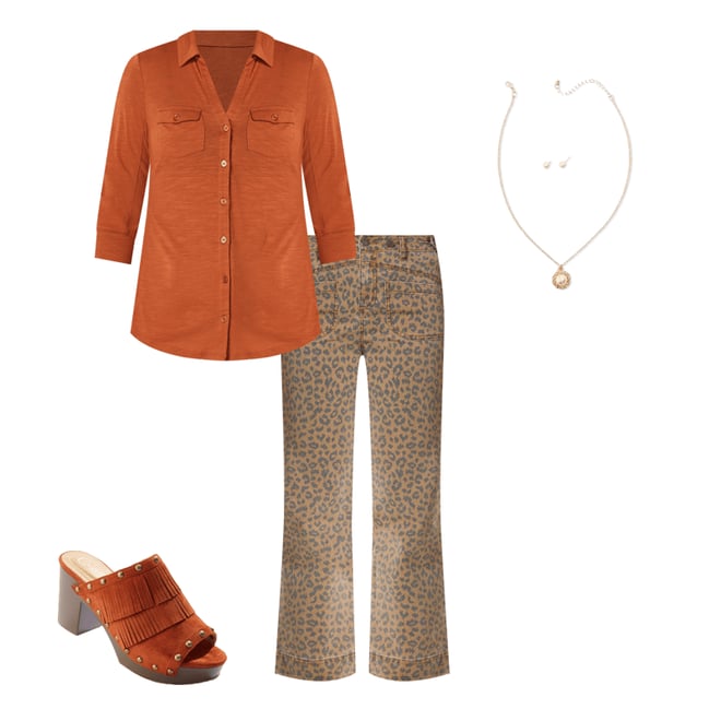  Cato Fashions | Cato Leopard Print Twill Pants