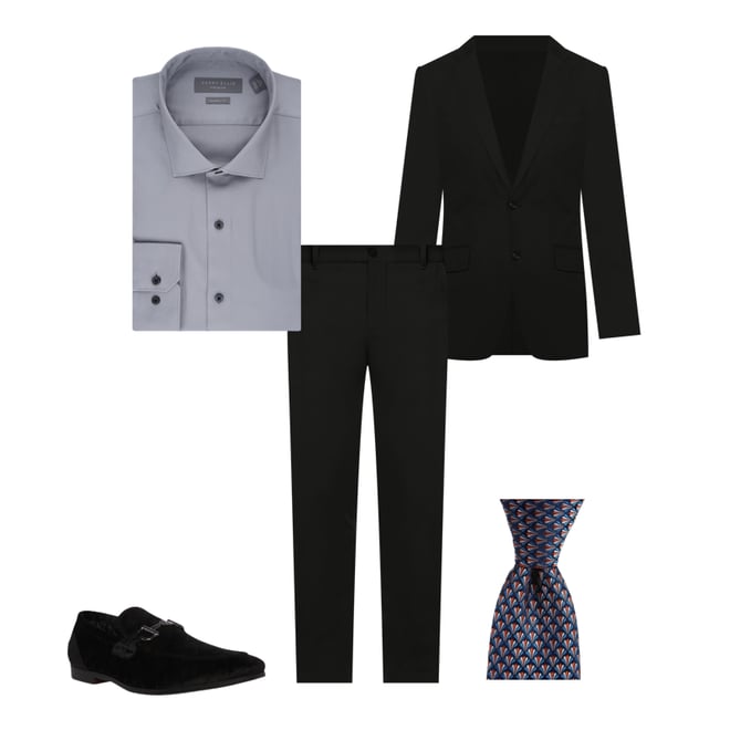 Perry Ellis Slim-Fit Performance Stretch Dobby Louis Suit