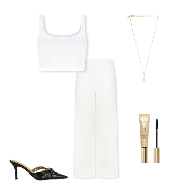 6th bundle featuring 4 items which compliment Scoop Neck Crop Top