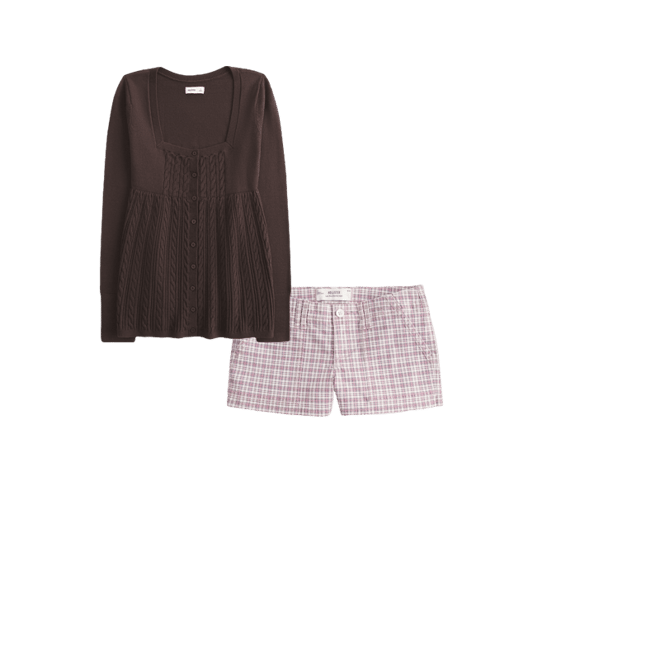 Low-Rise Twill Shortie Shorts