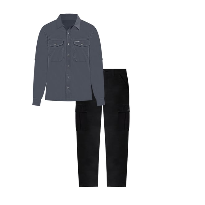 Men's Fleece Lined Cargo Pant in Black