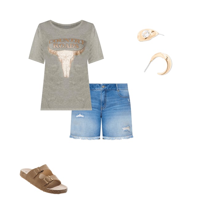  Cato Fashions | Cato Plus Size Distressed Denim Shorts