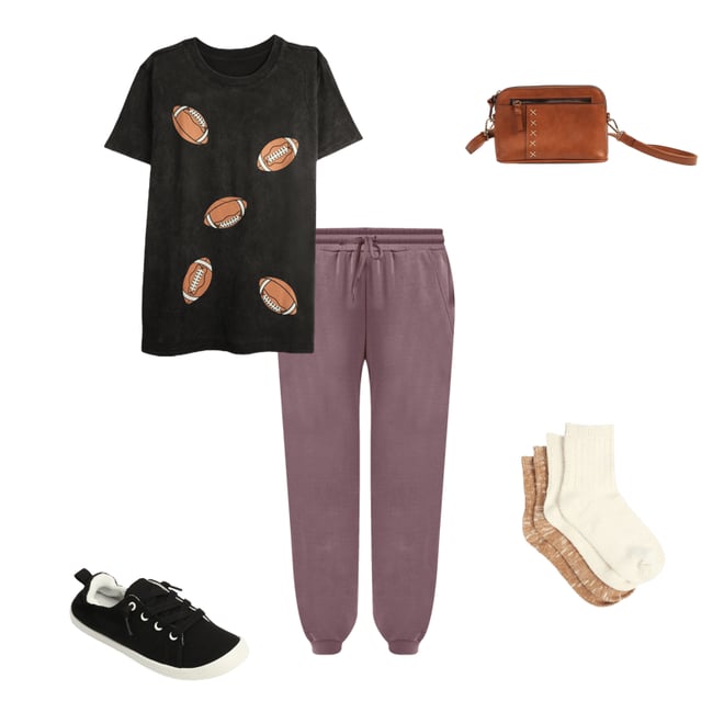 Football Oversized Fit Graphic Tee