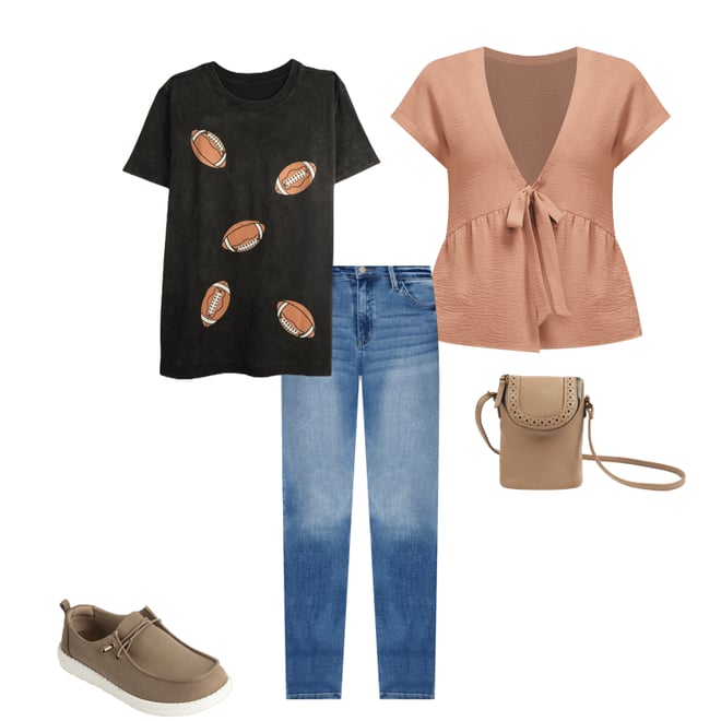 Football Oversized Fit Graphic Tee