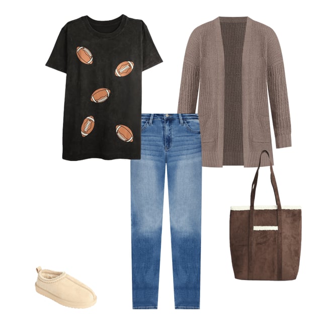 Football Oversized Fit Graphic Tee | maurices