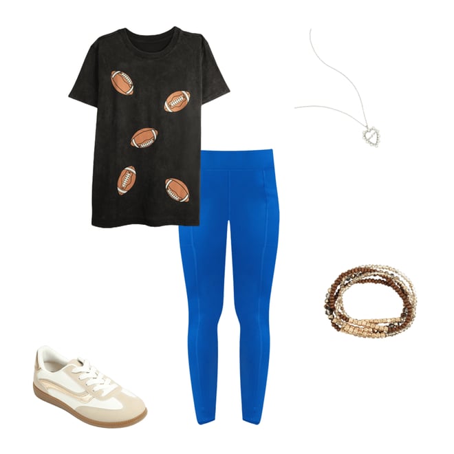 Football Oversized Fit Graphic Tee