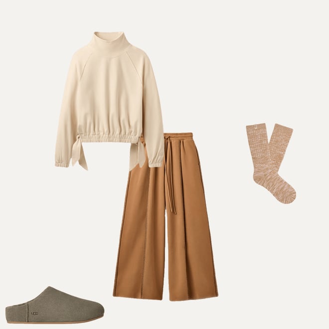 Women's Rib Knit Slouchy Crew Sock