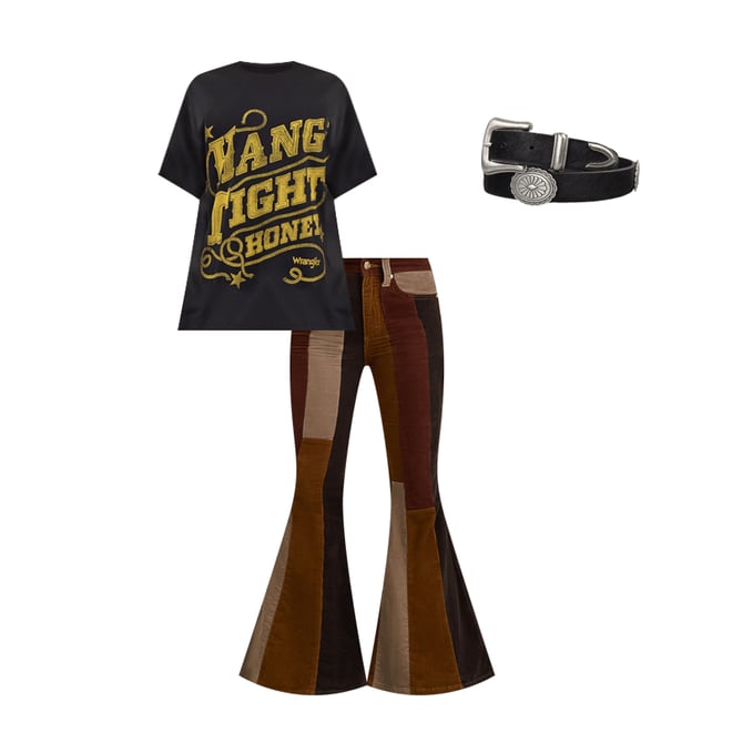 Wrangler x Lainey Wilson Hang Tight Oversized Tee in Hang Tight Honey