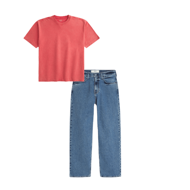 Boxy Heavyweight Washed Cotton Crew T-Shirt