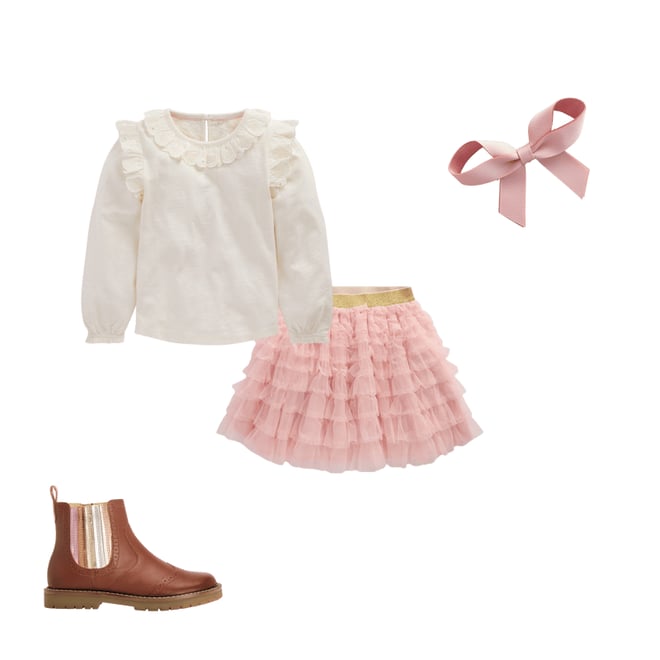 Tiered Tulle Skirt-Chalk Pink | Boden USA