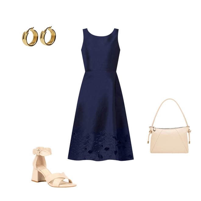 green emerald velvet dress Sleeveless Mikado Fit And Flare Midi Dress With V-Back In Black