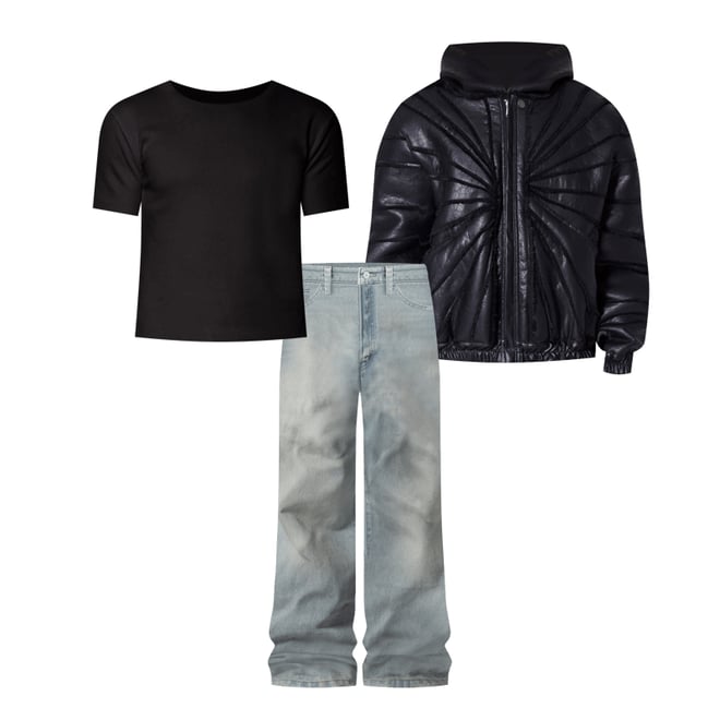 トップス no mass prod GLMNIST 2 Cropped hoodie Oversized Boxy Mid-Crop Zip-Up Hoodie